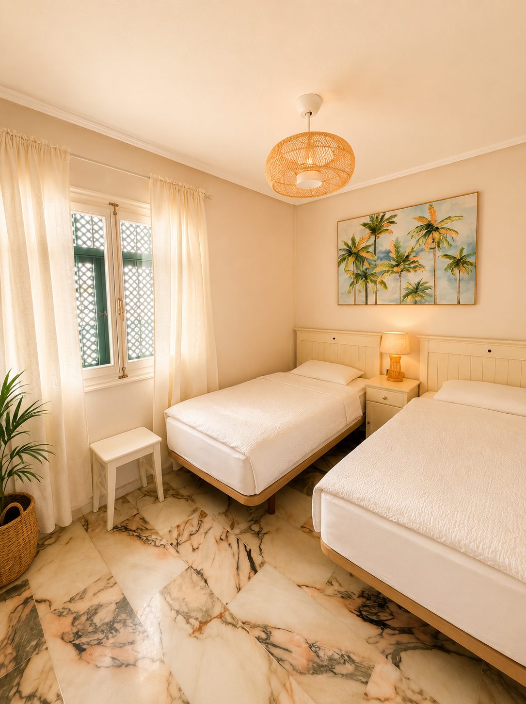 Second bedroom with two single beds