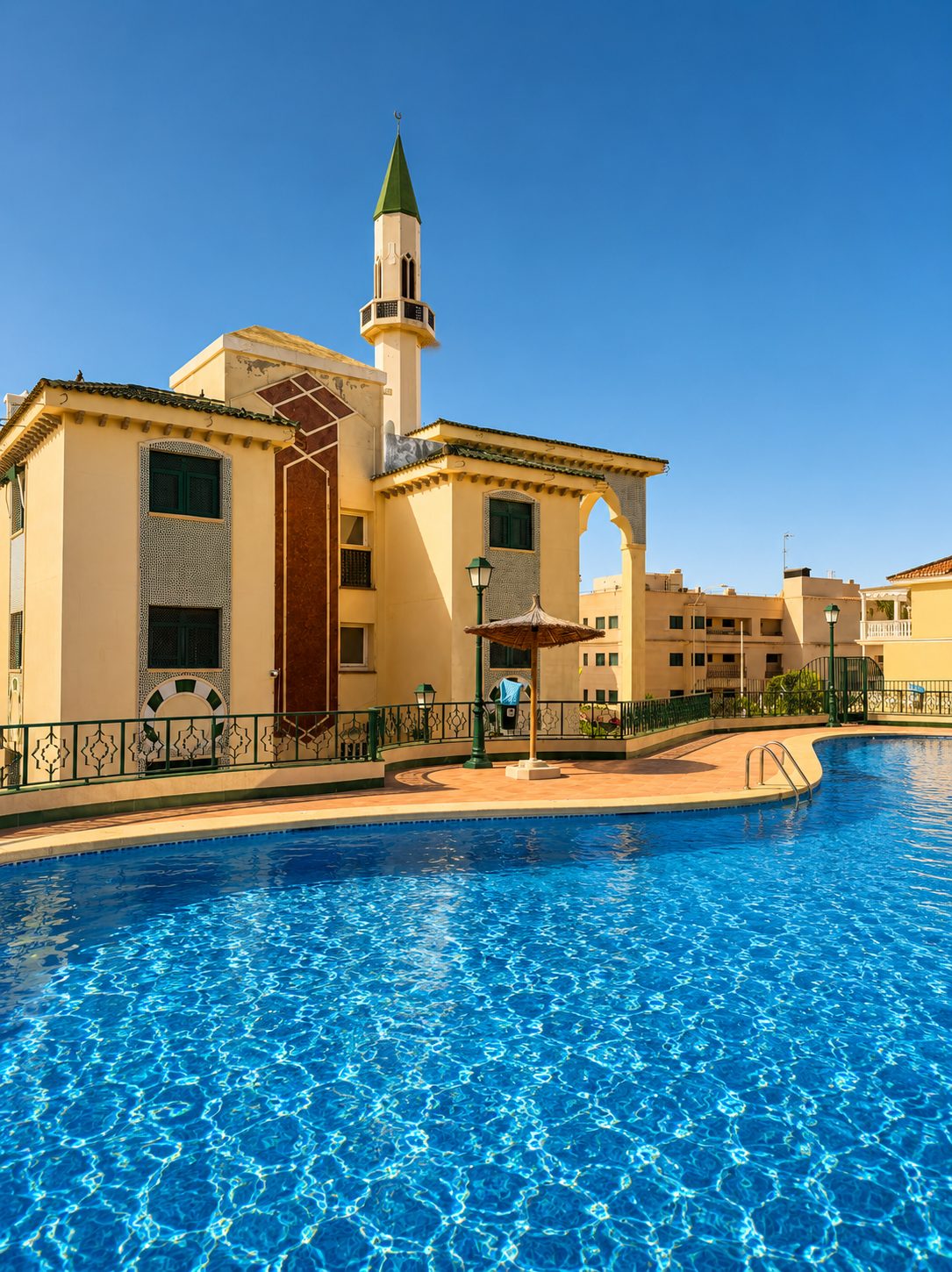 Residence pool with the minaret