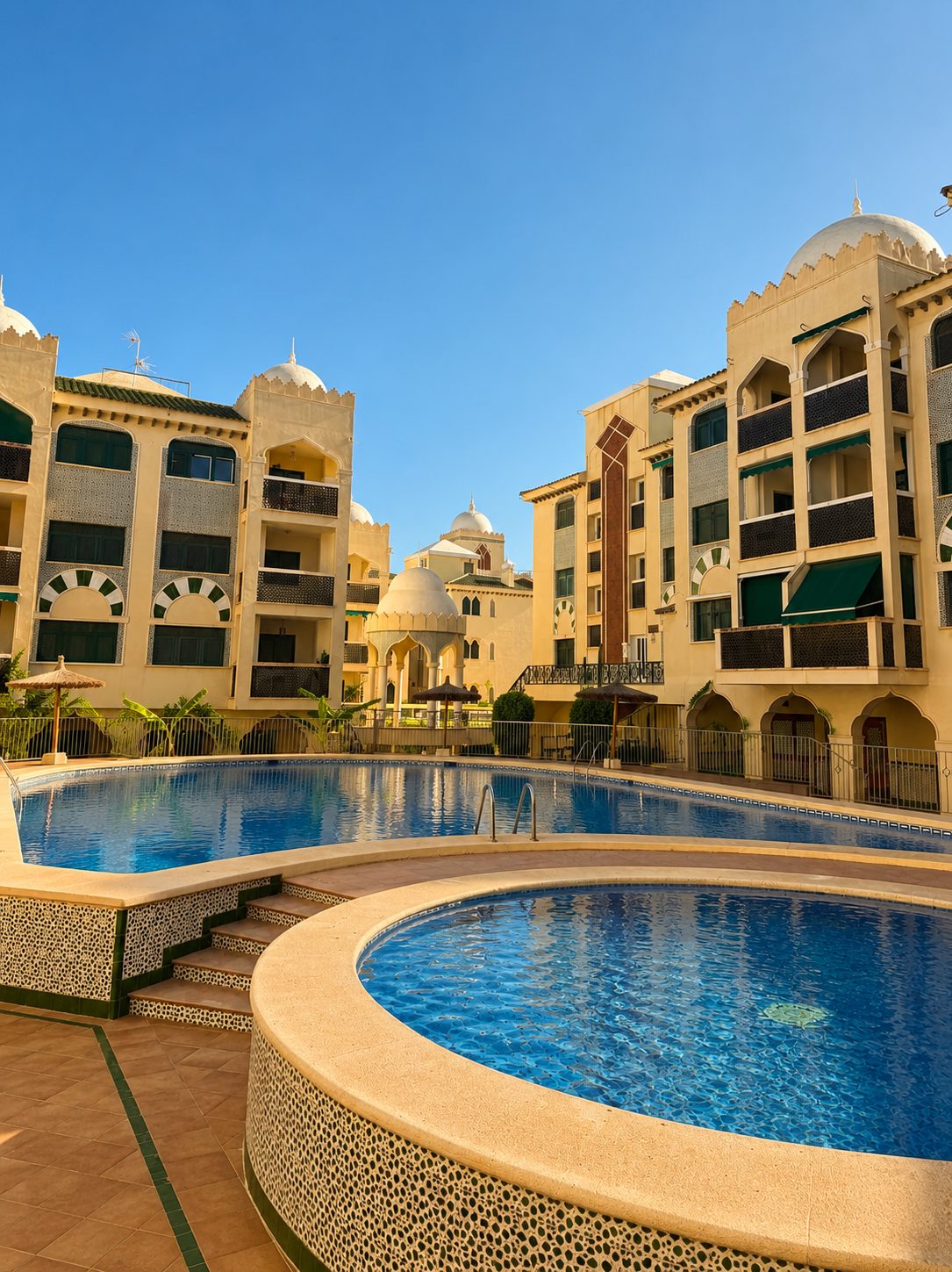 Main pool and children's pool in the residence