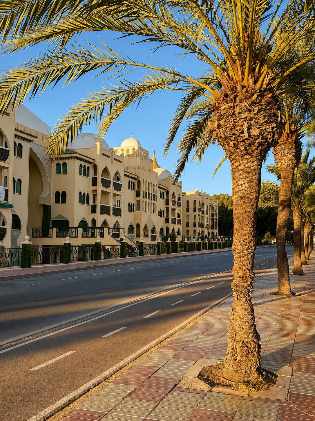Palm avenue outside the residence